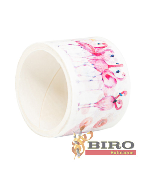 Set bandă adezivă decorativă "Flamingo", 10 rolls x 2 m